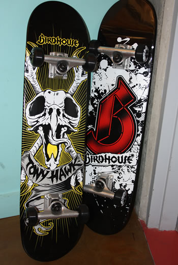 We stopped by Birdhouse to pick up something and saw a couple of decks we designed laying around.