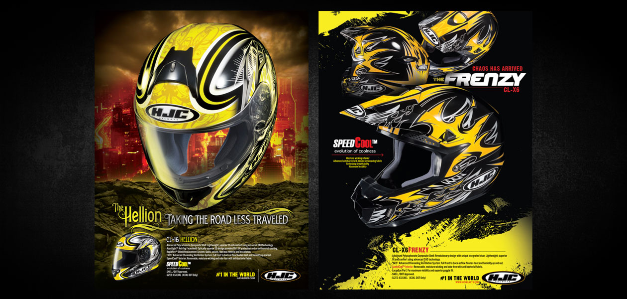 HJC HELMETS: HJC Helmets Magazine Ad Design