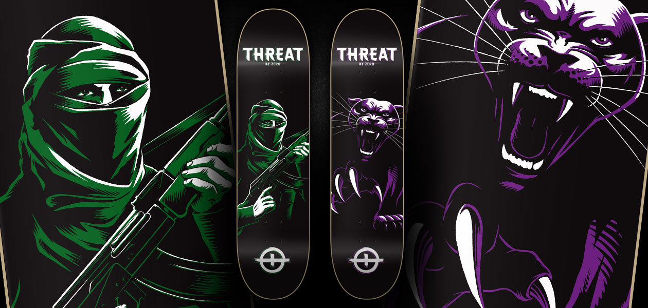ZERO: Threat Skateboard Graphics