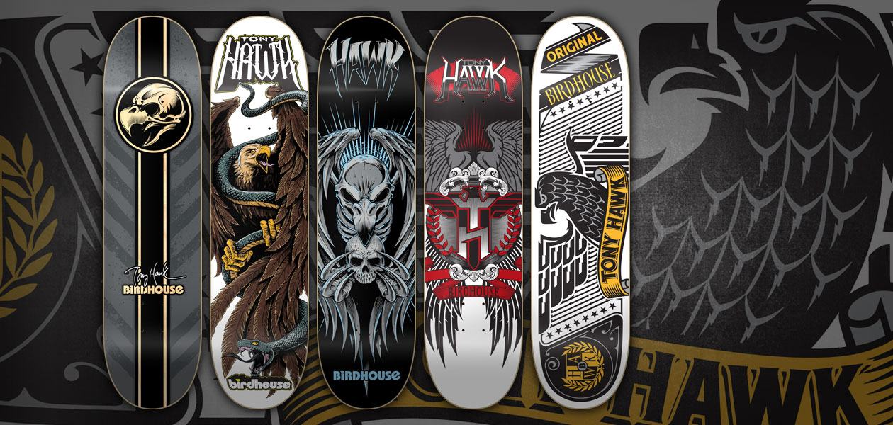 BIRDHOUSE SKATEBOARDS: Tony Hawk Skateboard Designs