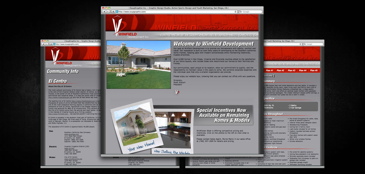VARIOUS CLIENTS: Winfield Development Website Design